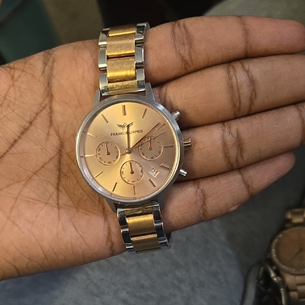 Gold and Silver Men's Watch